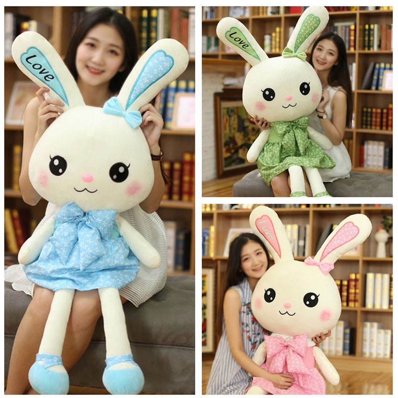 Kelinci Lucu Mainan Mewah Little White Bunny Doll PP Katun Bantal Anak Hadiah