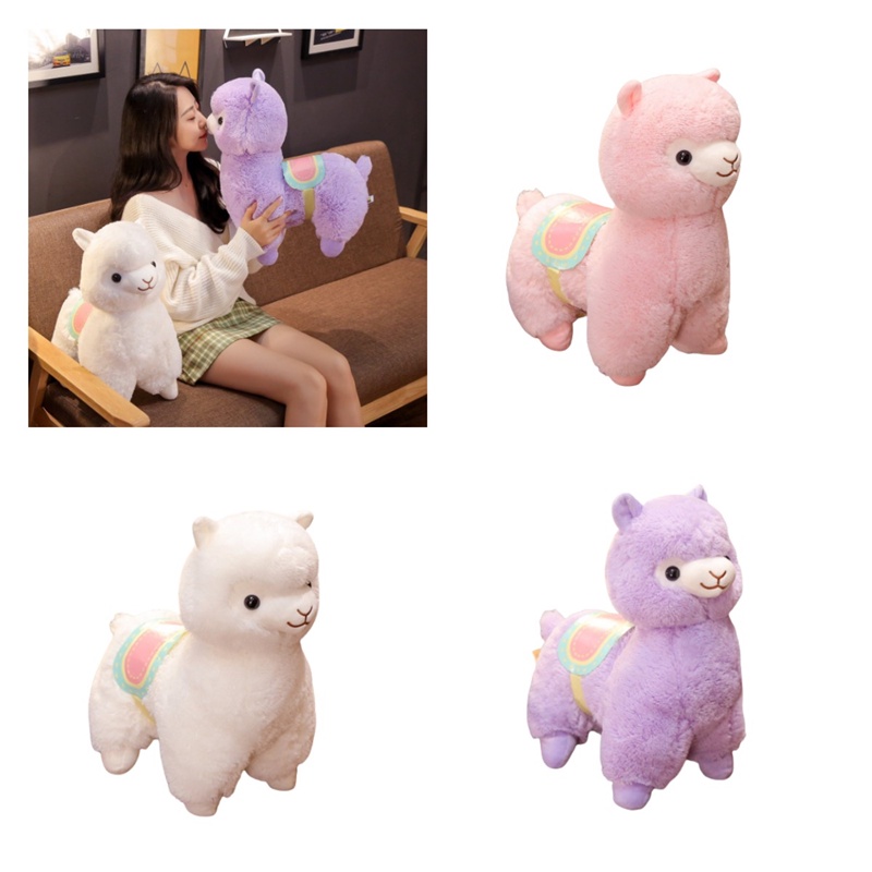 Mainan Boneka Domba Alpaka Lembut Dan Fuzzy Boneka Plush Lucu Untuk Anak Perempuan Ideal Untuk Tidur Atau Peluk 35cm