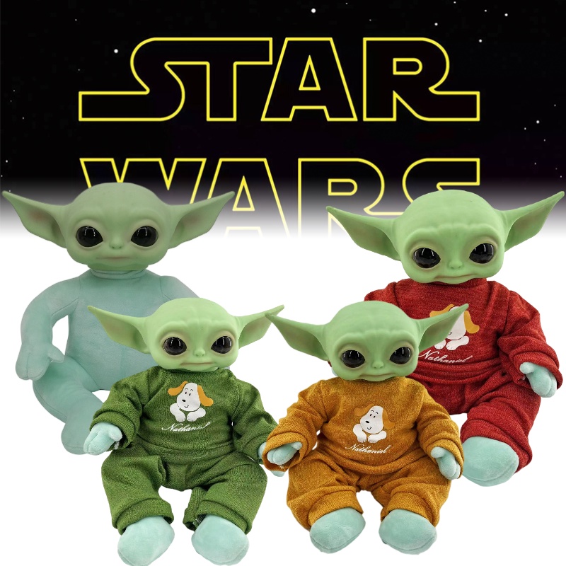 Star Wars Baby Yoda Memakai Pakaian Boneka Plush Action Figure Yoda Mainan Model Hadiah