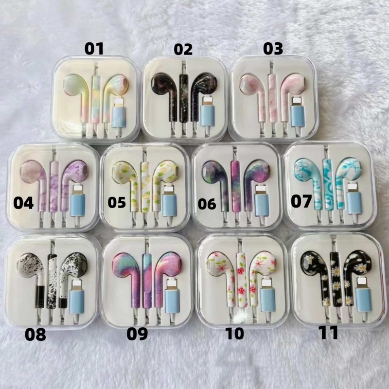 Earphone Kabel 8PIN Bluetooth Pop-Up Dicat Earbud Headset Musik Stereo HIFI