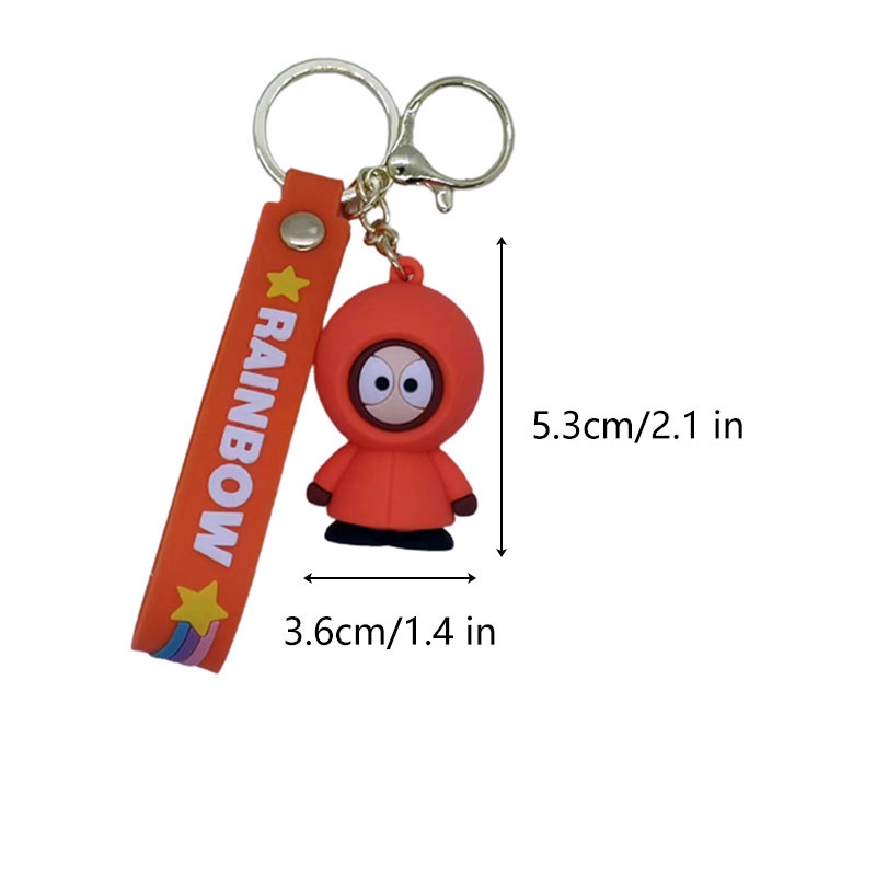 South Park Gantungan Kunci Angka Kyle Piples Cartmans Model Anime Peripheral Keychain Pendant