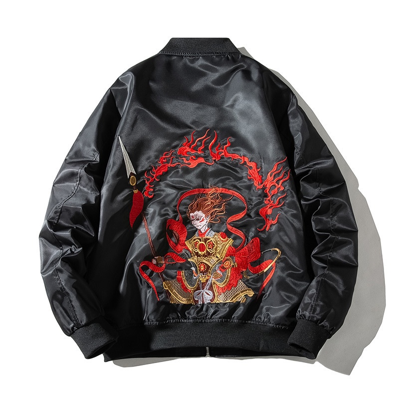 JACKET KULIT PRIA Spring and Autumn New Embroidery Flight Jacket Baseball uniform Men's Fashion Bran