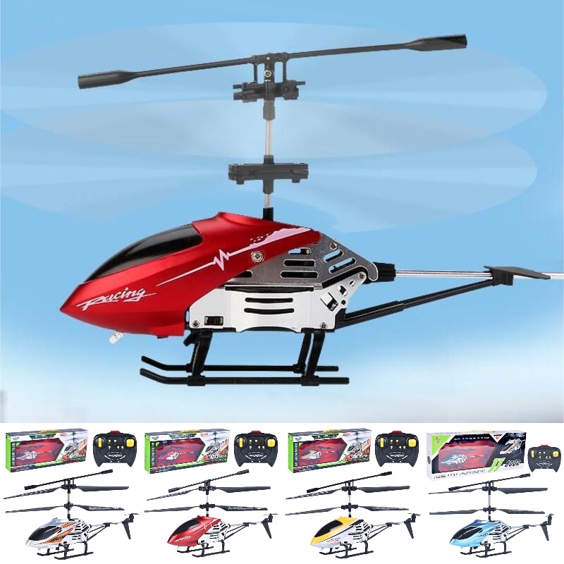 Mainan Lampu Helikopter Remote Control Tubuh Paduan Tahan Lama Pengisian USB Hadiah Anak