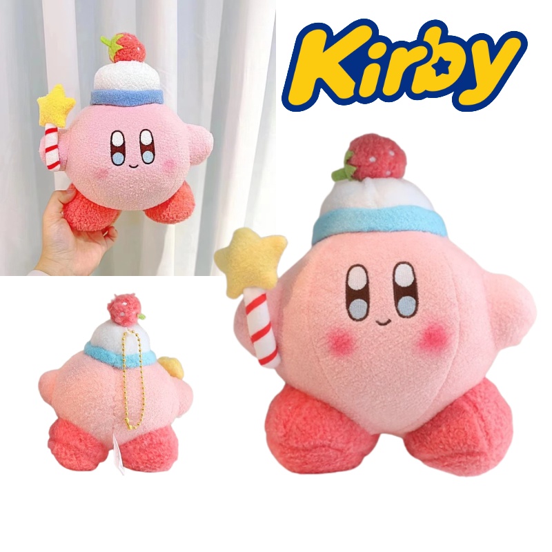 Kirby Boneka Bentuk Kue Desain Rusa Plushie, Mewah Pendek, Bahan Katun Pp, 22x20cm