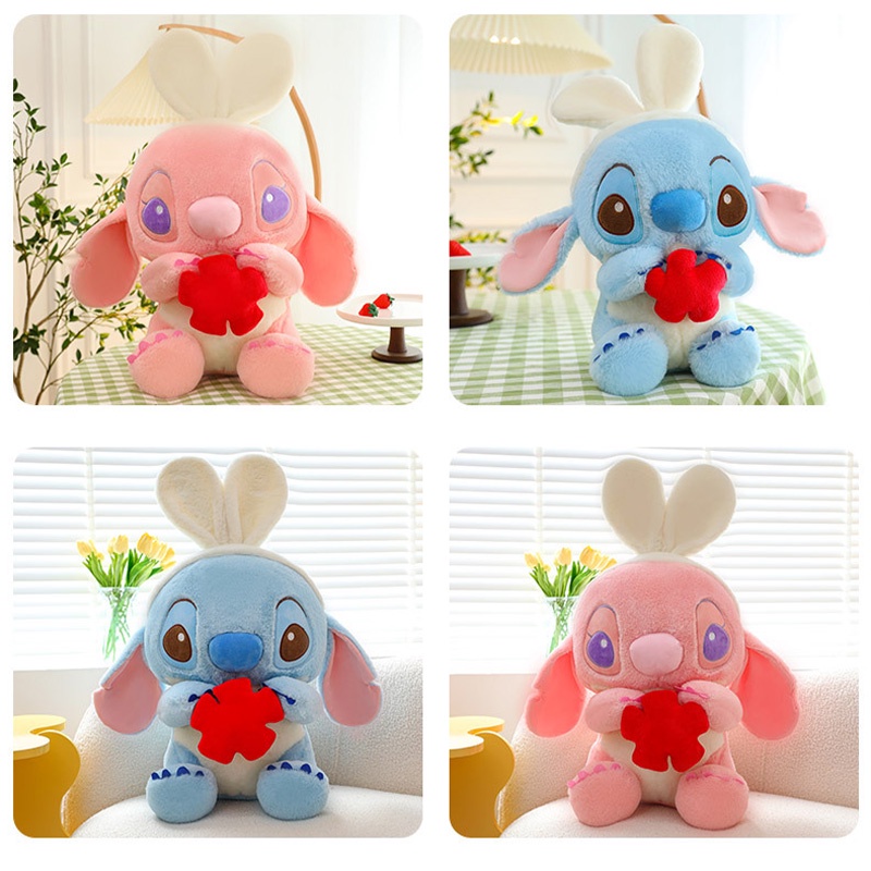 Stitch Lilo and Plush Toy Stuffed Doll Lempar Bantal Ornamen Rumah Anak Dekorasi Hadiah