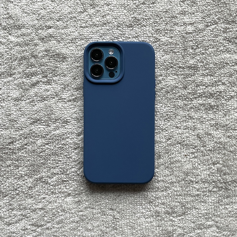 IPHONE Casing Ponsel Silikon Lembut Persegi Warna Permen Untuk Iphone12 13 11 14 Pro Max13 12 Pro Max14 Plus Penutup Bumper Perlindungan Lensa Kamera
