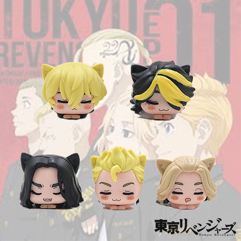 Set Angka Pvc Tokyo Avenger Cat-ear Kecil Untuk Kolektor