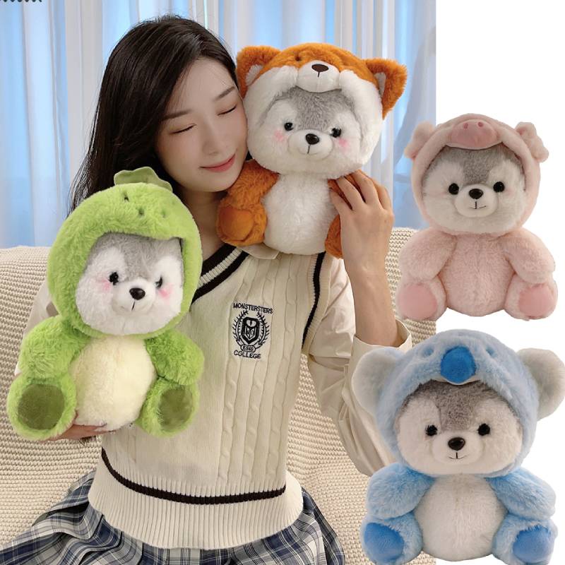 Mainan Boneka Plush Transformasi Kartun Anjing Anjing Lembut Dan Cuddly, Hadiah Yang Sempurna Untuk Perempuan Dan Anak-Anak, 20cm/30cm