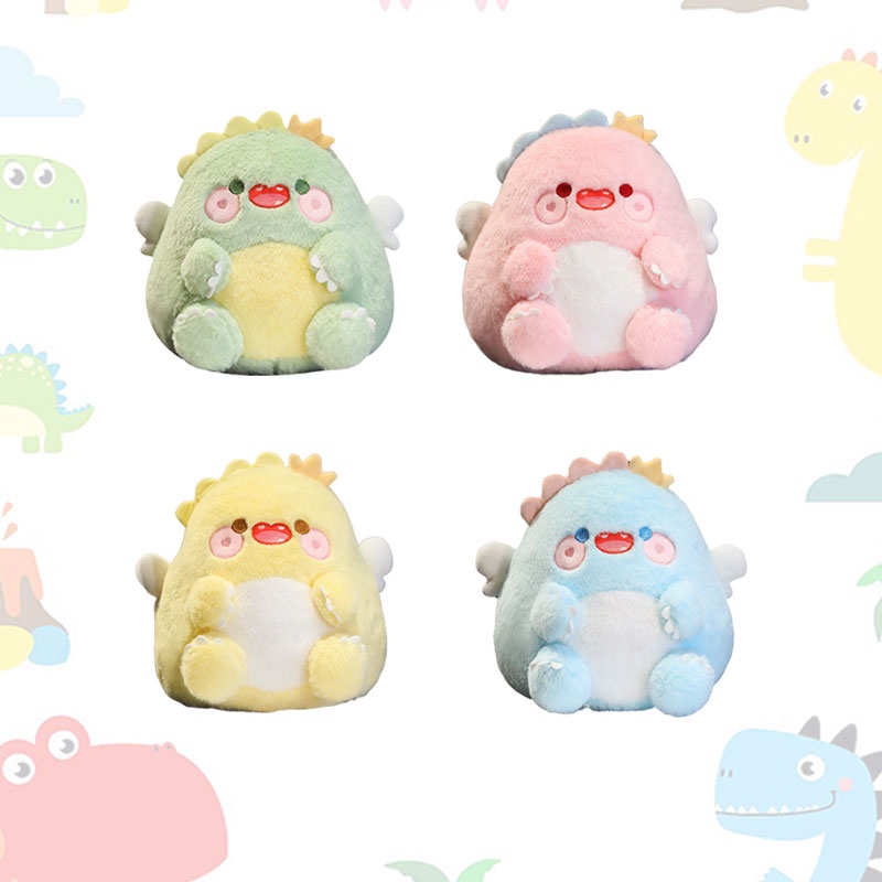 Mainan Plush Dinosaurus Kecil Berwarna Macaron Lucu Untuk Anak Perempuan, Boneka Bantal Boneka Binatang Lembut Dan Cuddly, Hadiah Anak Hijau, Kuning 30cm) Merah Muda