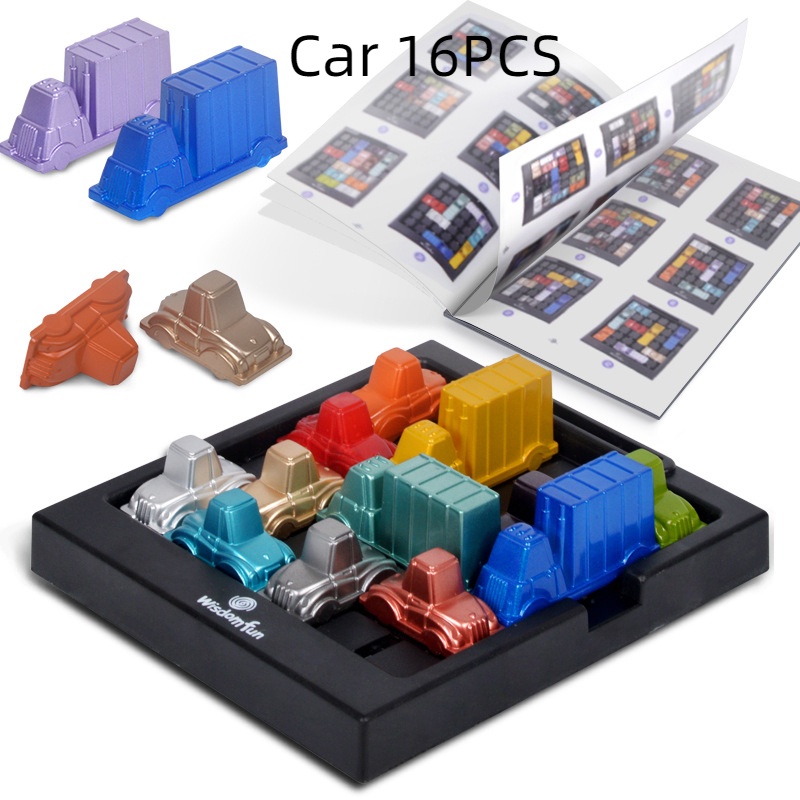 Kid Puzzle Racing Time Car Track Klotski Board Game Maze Mainan Edukasi Dini