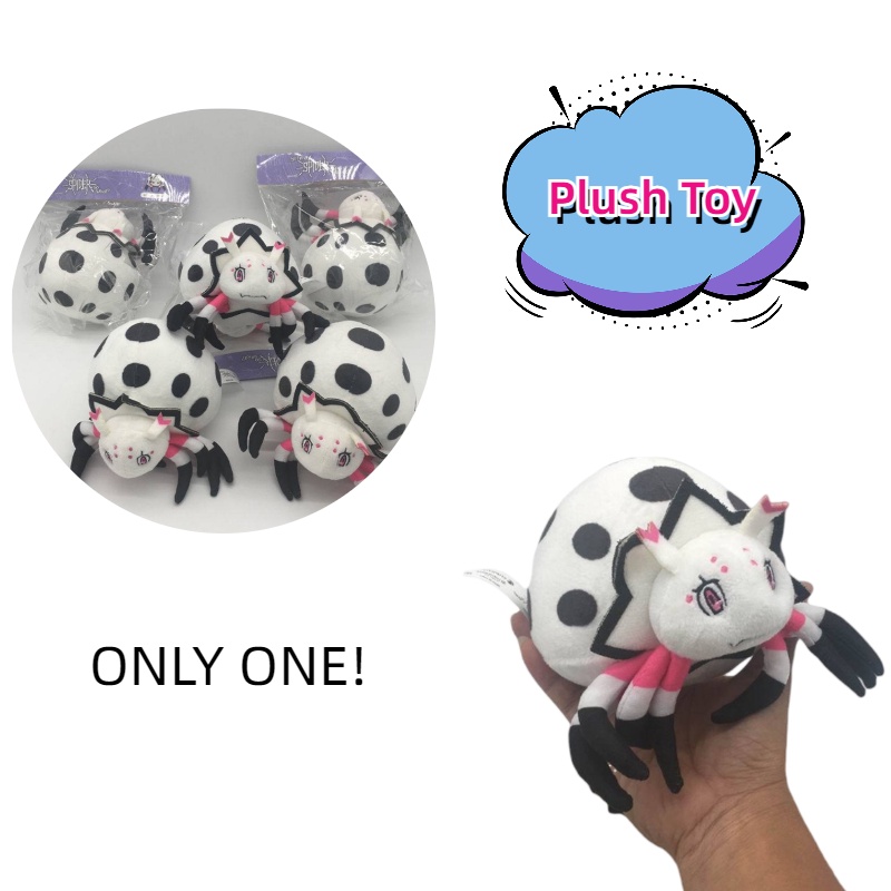 Boneka Plush Spider, Gaya Kartun, Lucu Dan Nyaman, Mainan Mewah Putih