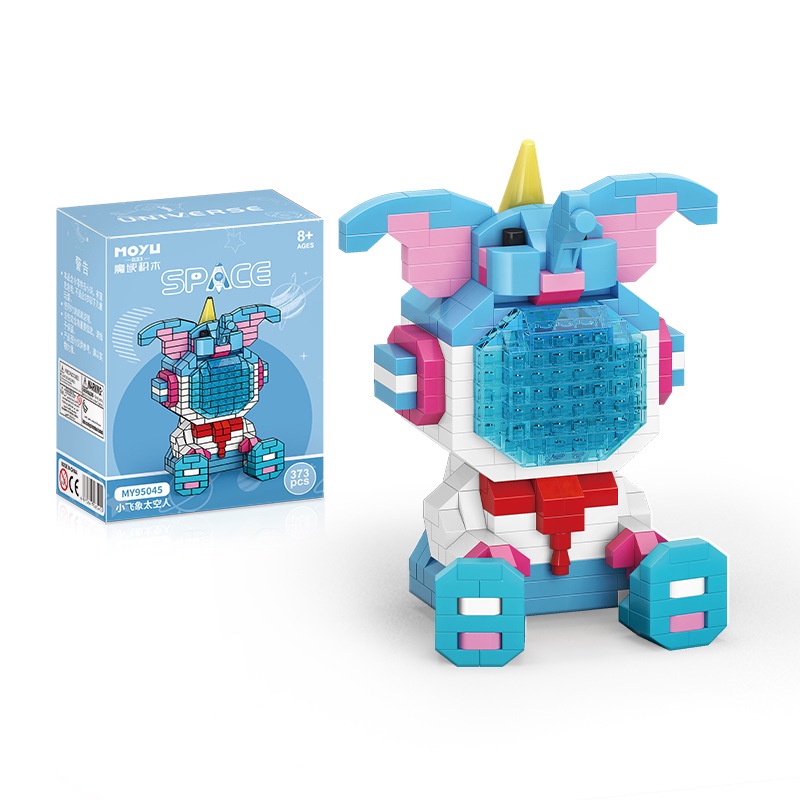 Magic Zone Animal Space Man Astronot Anak Susun Mainan Blok Bangunan