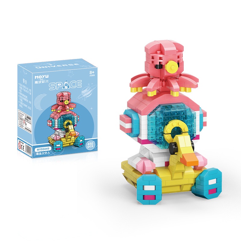 Magic Zone Animal Space Man Astronot Anak Susun Mainan Blok Bangunan