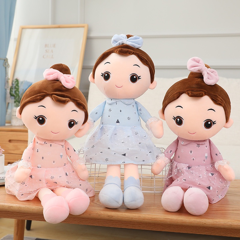 Boneka Cewek Plush In Dress Tersedia 3ukuran