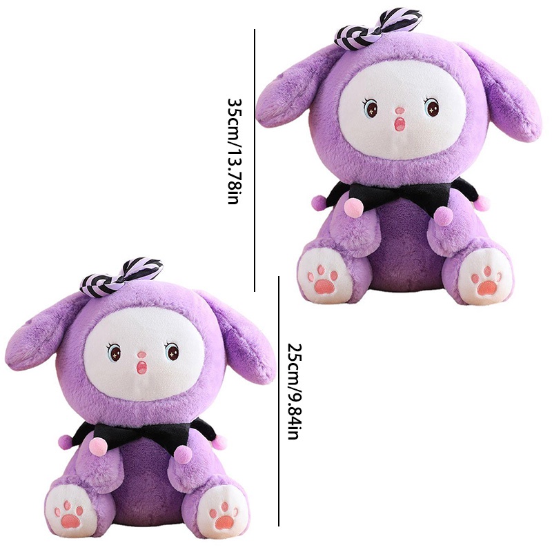 35 Cm/25 cm Kelinci Ungu Mainan Mewah Boneka Boneka Bantal Tidur Bantal Sofa Hadiah Anak