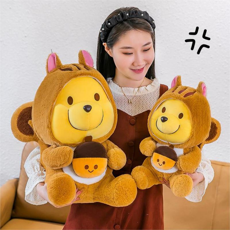 Boneka Boneka Winnie Bear Tupai Lembut Dan Dapat Di Peluk