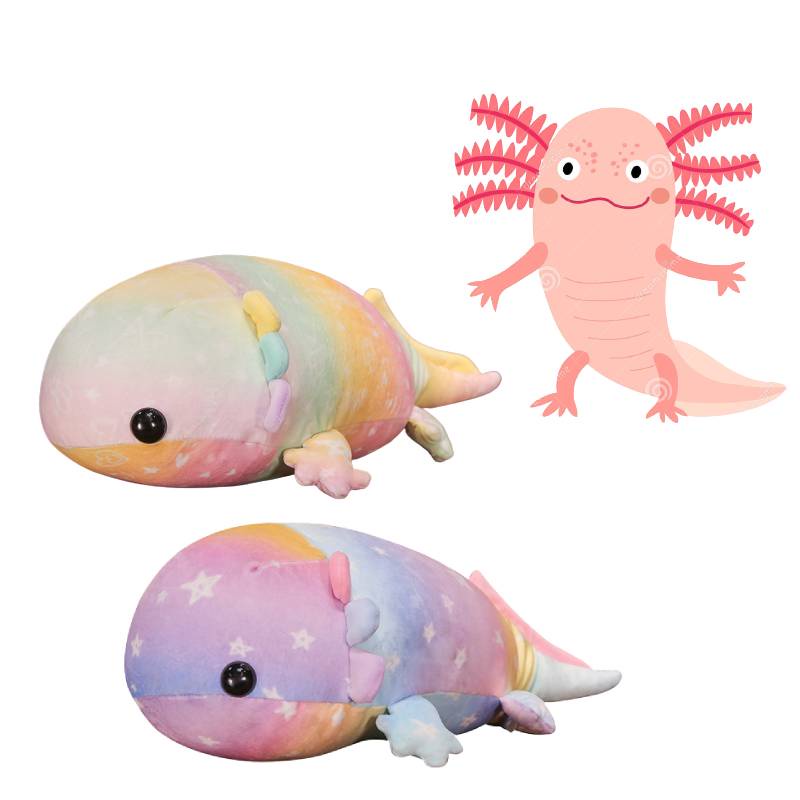 Bantal Boneka Ikan Dino Berwarna Pelangi Pet Hadiah Ideal Untuk Anak-Anak