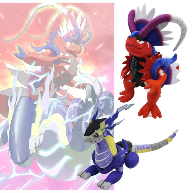 Serta Scarlet Pokemon Violet's Koraidon Dan Miraidon 30cm Mainan Mewah Tinggi