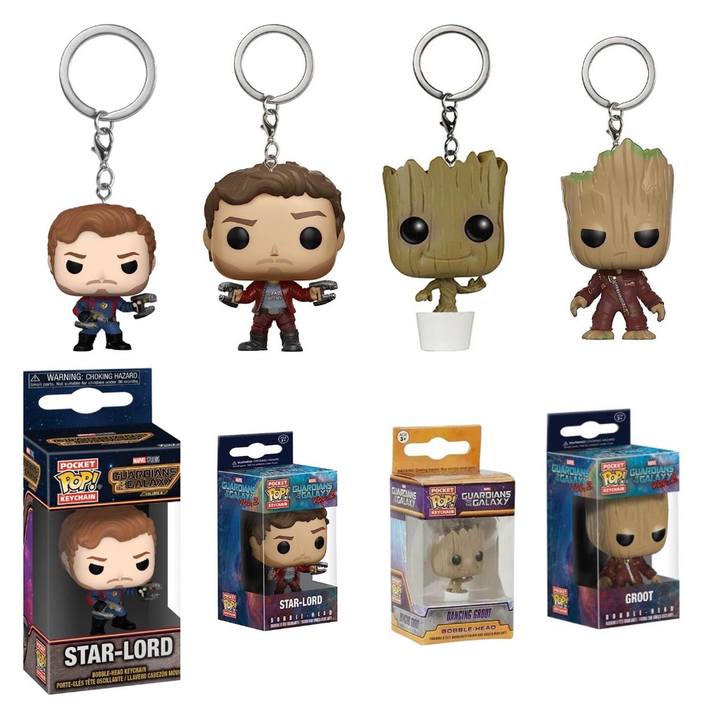 Patung Pvc Koleksi Marvel Set Star-lord And Groot