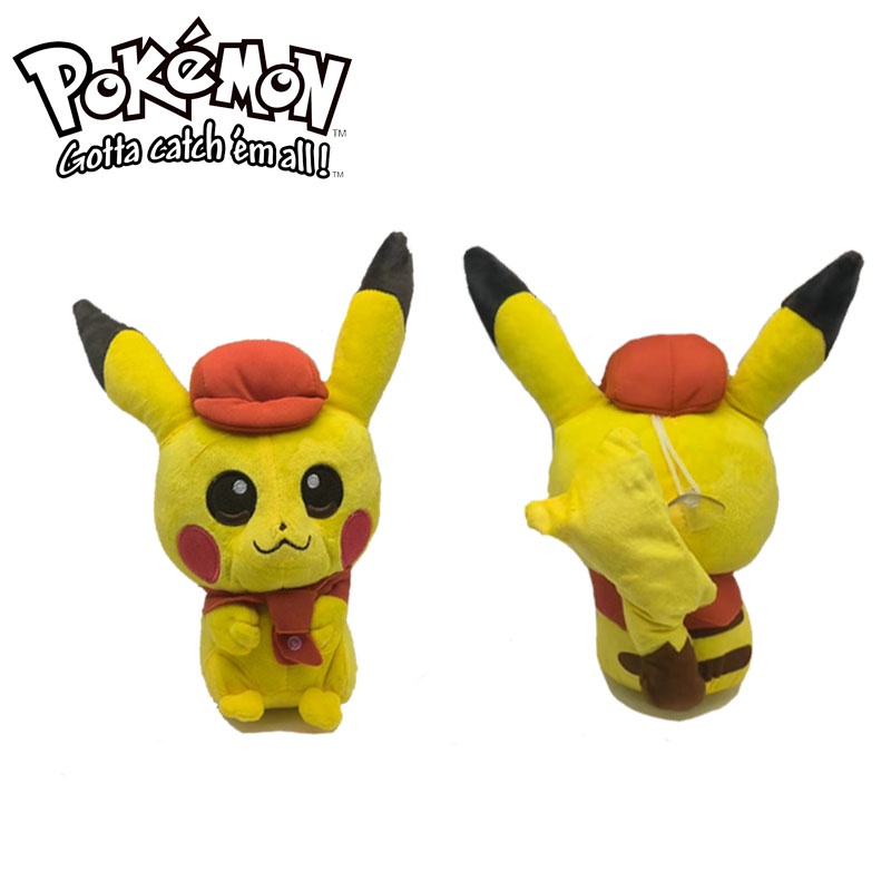 Mainan Boneka Pikachu Topi Merah Mewah Pendek Lucu 18 /30 /40cm, Kategori Domba