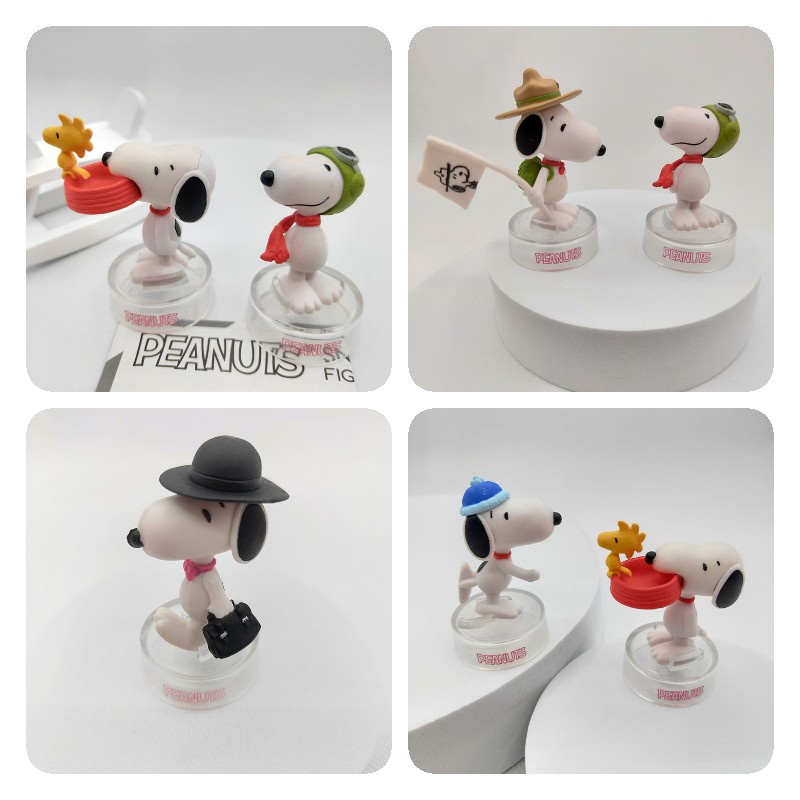 Set 5pcs Figure Snoopy Pvc Untuk Hiasan Meja Dan Susun Model Lucu Dan Warna Warni