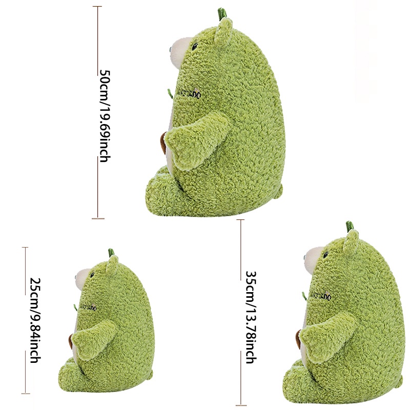 50cm/35cm/25cm Meledak Alpukat Hijau Beruang Besar Mainan Mewah Boneka Hewan Lucu Tidur Lempar Bantal