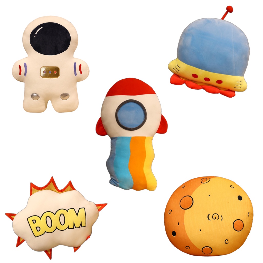 Space Explorer Rocket Ship Mainan Mewah Bantal Cushion