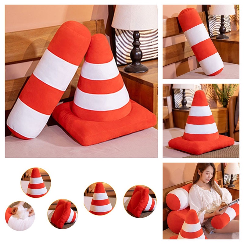 50cm/45cm Traffic Safety Barricade Mainan Mewah Bantal Tidur Alat Peraga Tk