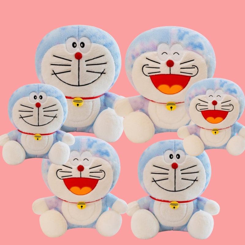 Kucing Doraemon Dan Ding Dong Plushie Warna Tersenyum Dan Tawa Cocok Untuk Anak-Anak Dan Kolektor