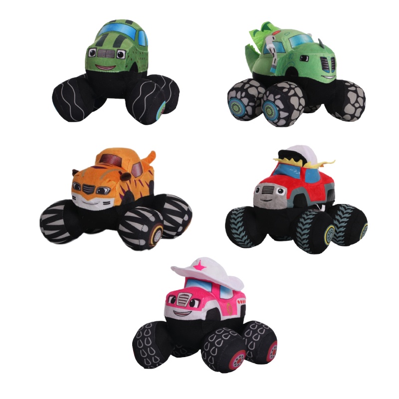 Armada Mobil Mainan Plush Dengan Flame Dan Monster Mesin Untuk Balap Dan Menyenangkan