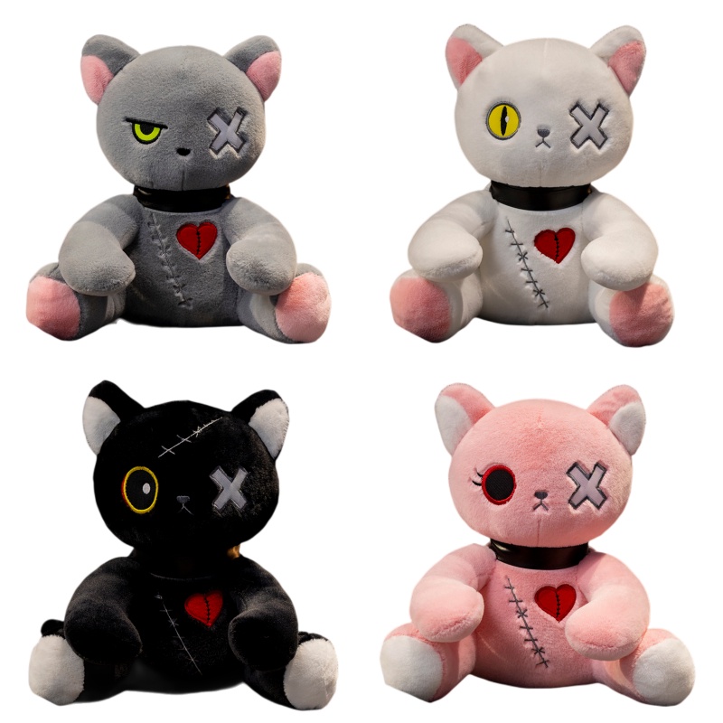 Kucing Reborn Plushie Tema Gelap Imut Dan Cuddly Tersedia Banyak Warna!