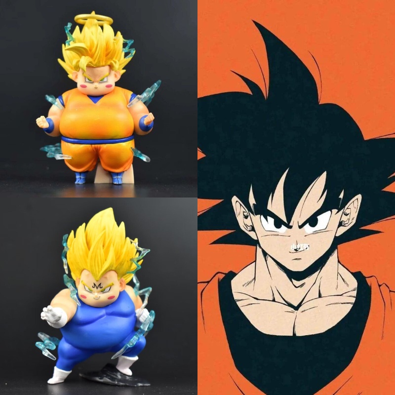 Figure Koleksi Dragon Ball Gk Series Super Saiyan Goku Dan Vegeta Tinggi 9cm Dan 8cm Karakter Hidup Dan Realistis