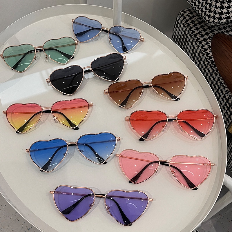 Kacamata Hitam Candy Color Love Glasses Personality Creative Fashion