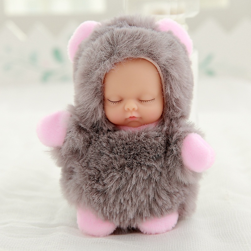 Boneka Liontin Bayi Lucu Mini Reborn Aman Lembut Tidur Anak Laki-Laki Lembut Newborn Manusia Hidup