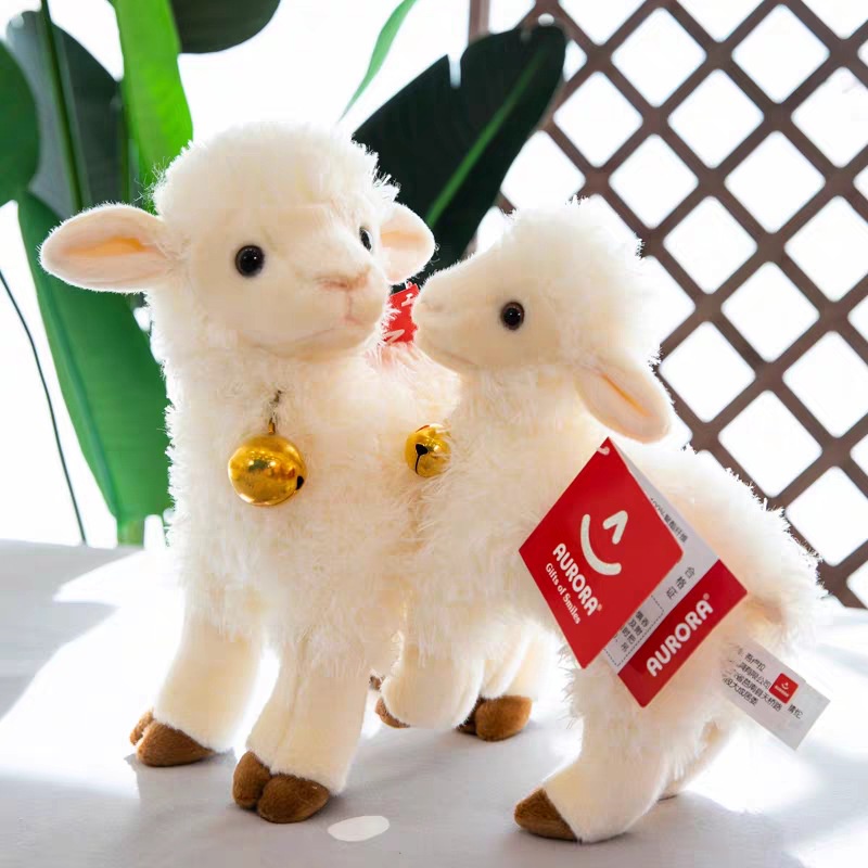 Aurora Bell Sheep Plush Toy Boneka Binatang Lembut Dan Cuddly Untuk Hadiah Ulang Tahun Anak