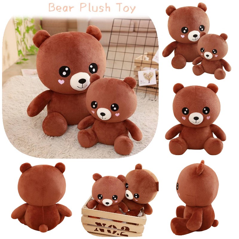 Mainan Boneka Boneka Teddy Bear Coklat Lembut Dan Berbulu Untuk Anak Dan Balita