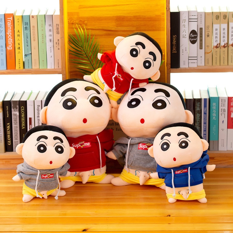 Adorable Crayon Shin-chan Plushie Dengan Bahan Stretch Filling Empat Arah