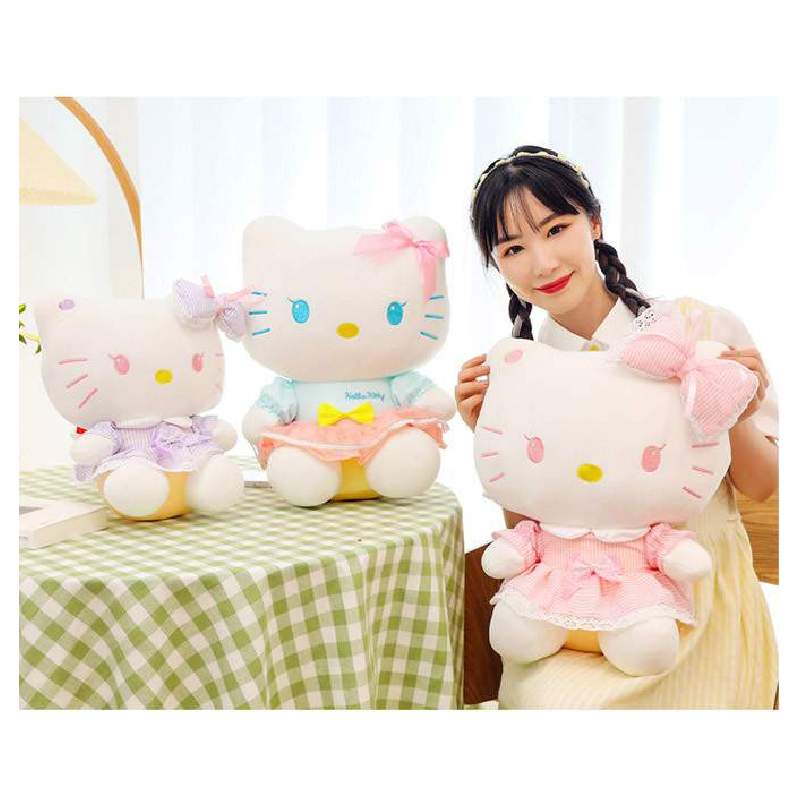 Mainan Boneka Kucing Plush Pendek Blue Maid Kt Pendek Lembut Dan Nyaman Untuk Dekorasi Dan Hadiah