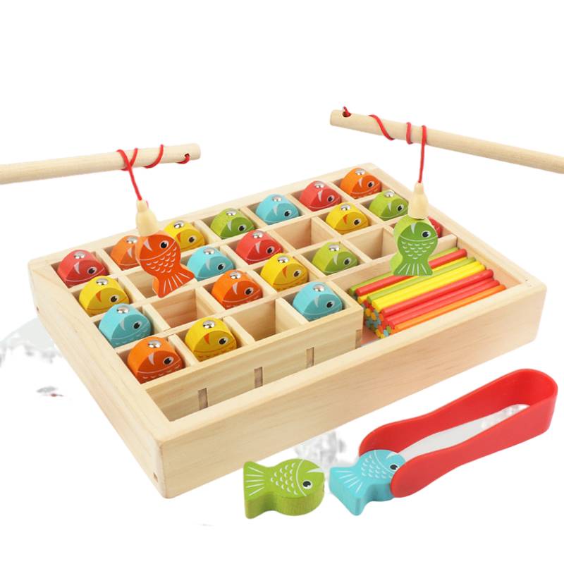 Mainan Hitung Angka Sortiran Mainan Anak Magnet Mancing Kayu