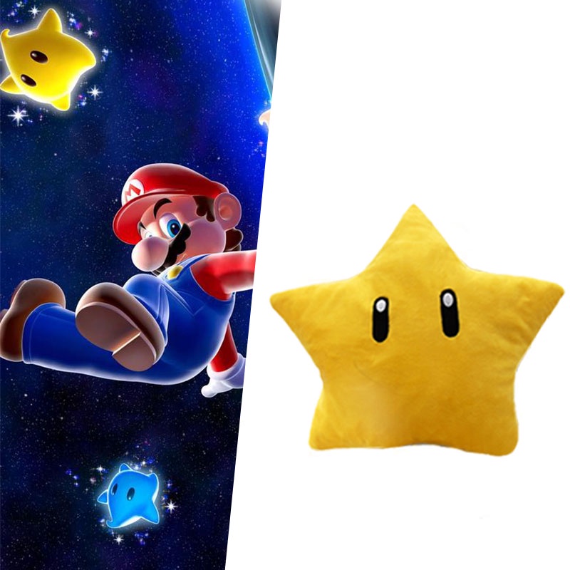 30 cm Super Mario Yellow Star Mainan Mewah PP Katun Nap Bantal Dekorasi Huggable