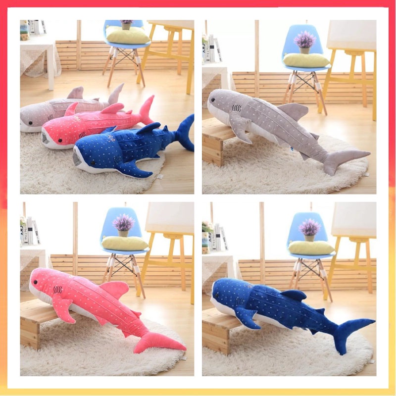 Paus Biru Mainan Mewah Hewan Hiu Boneka Boneka Kartun Ikan Anak Gadis Hadiah