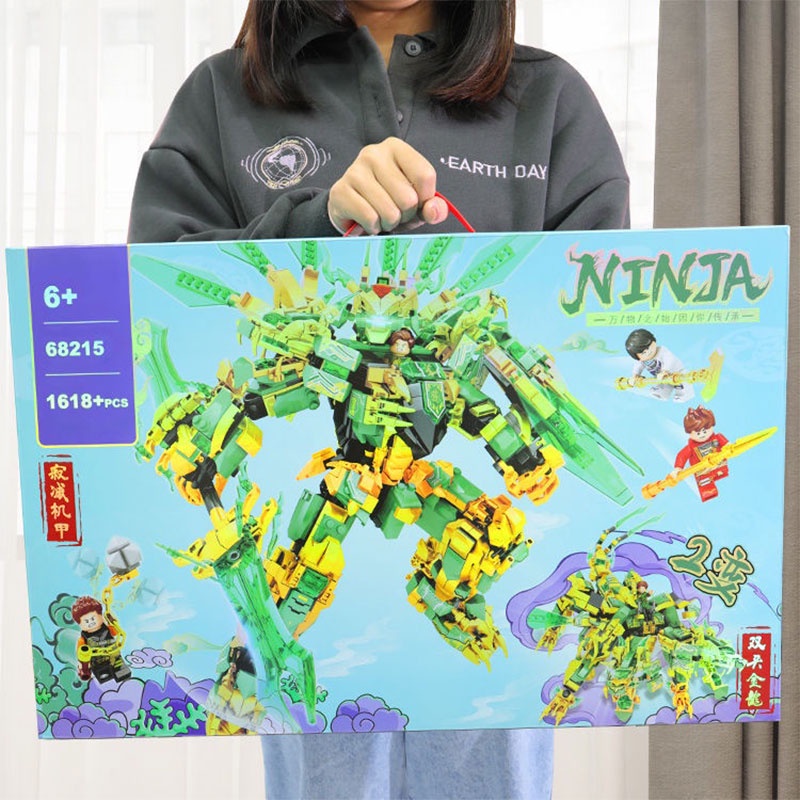 Ninjago Masters of Spinjitzu Gralden Dragon Mainan Bangunan Plastik ABS Ukuran Besar