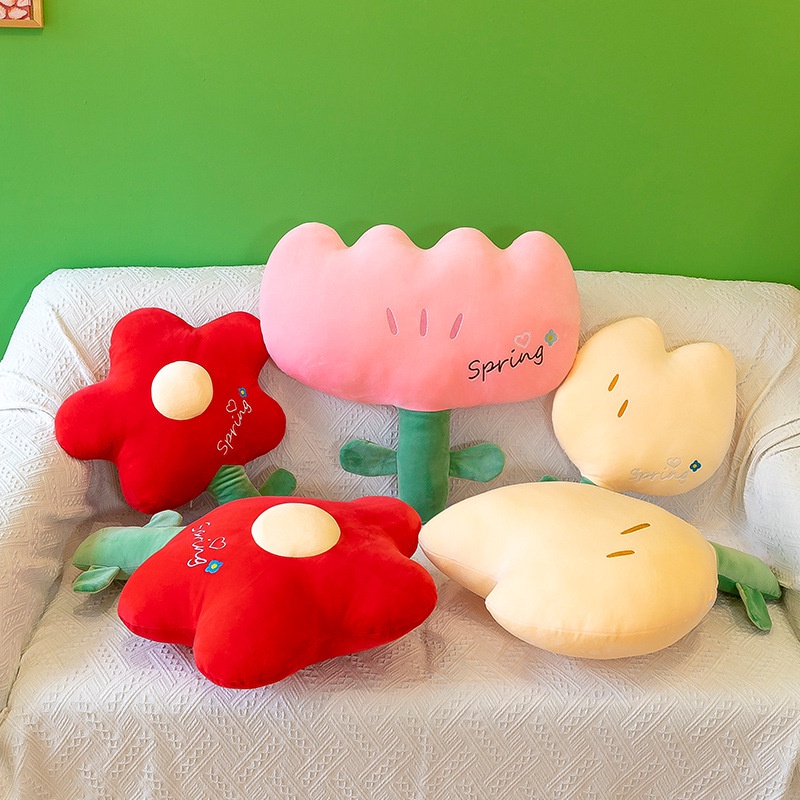 Bantal Mainan Mewah Bunga Tulip Warna-Warni Untuk Dekorasi Kamar Anak 45cm /60cm