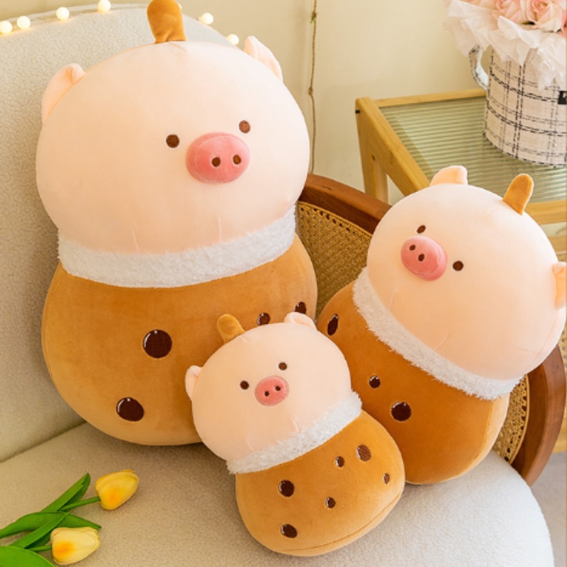 Plushie Babi Berbulu Dan Besar Untuk Waktu Tidur Siang Bermain Anak Dan