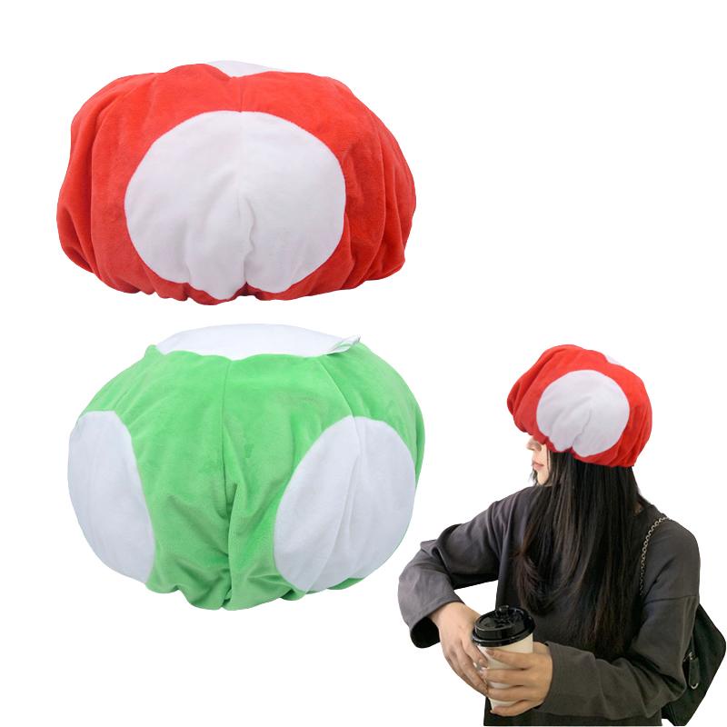 Boneka Mainan Plush Topi Mario Warna Hijau Dan Merah Lucu Untuk Anak Dan Dewasa