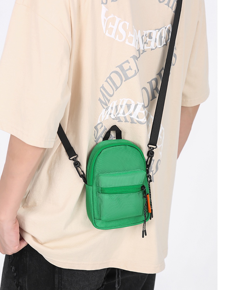 Tas selempang pria Salib kantong kecil tubuh, kantong ponsel, tanda trendy pria, kantong gantung leh