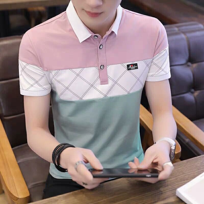 Kaos Pria T-shirt pendek pria musim panas versi korea baju polo trend pemuda baju bawah pria atas Im