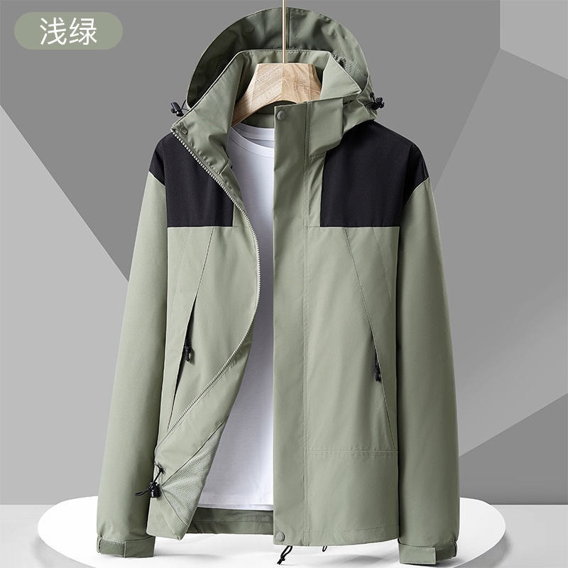 Jacket pria waterproof Coat Sports Windproof Waterproof Thin Hooded Jacket Beberapa Breathable Work 