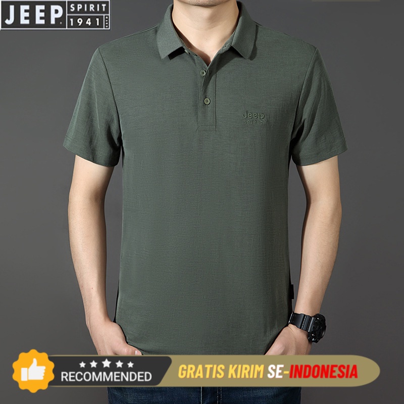 Kaos Polo Pria Korea Premium JEEP Spirit Tidur pendek T-shirt Man's Summer Polo Solid Comfortable an