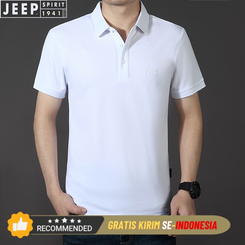 Kaos Polo Pria Korea Premium JEEP SPIRIT Tidur pendek T-shirt Men's Summer Business Casual Polo Shir